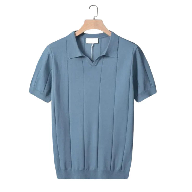 V-Neck Ice Silk Shirt
