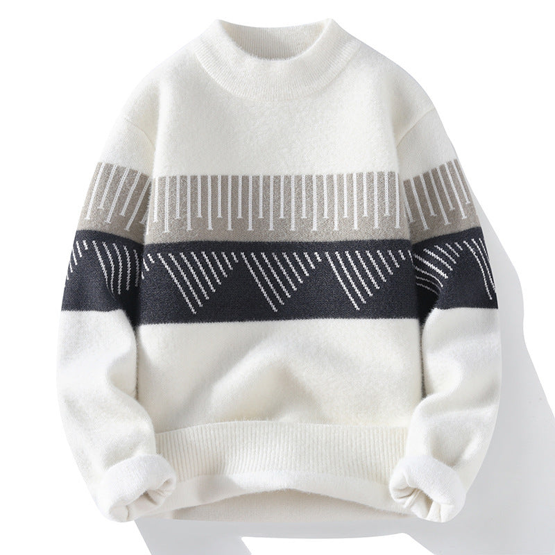 Men’s Half Turtleneck Faux Cashmere Sweater