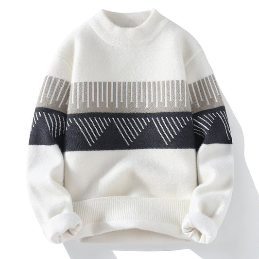 Men’s Half Turtleneck Faux Cashmere Sweater