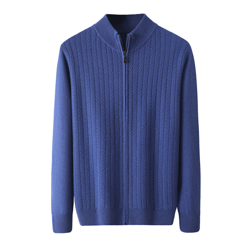 Urban Gents | Twisted Knit Zipper Cardigan