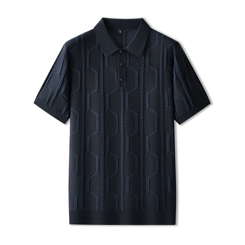Urban Gents | Jacquard Knit Polo Sweater