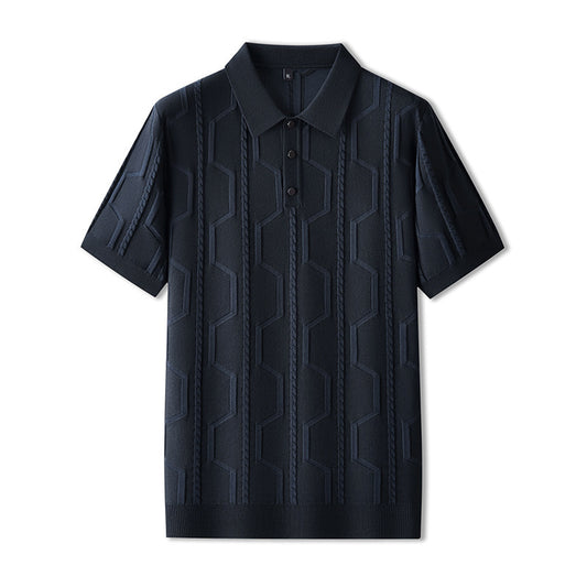 Urban Gents | Jacquard Knit Polo Sweater