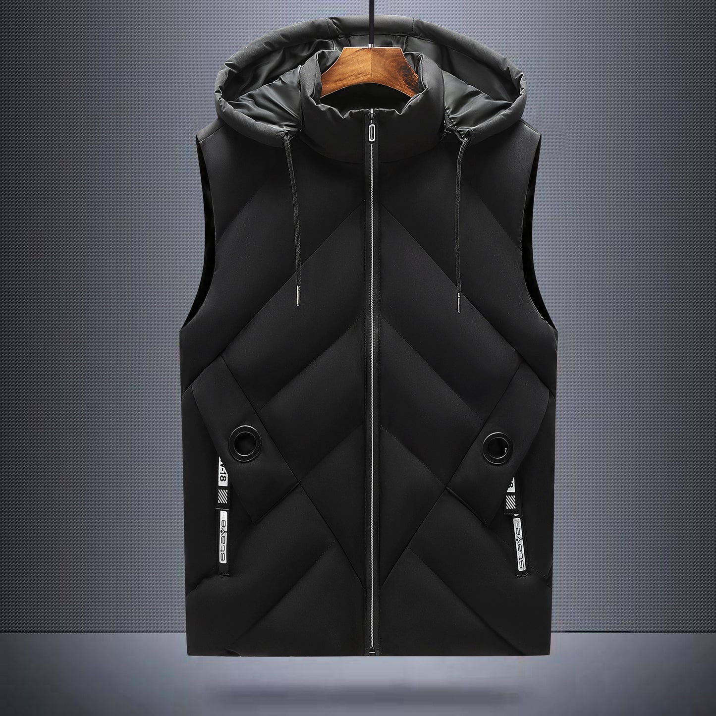 Men's Quilted Vest with Hood