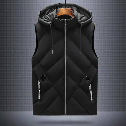 Men's Quilted Vest with Hood