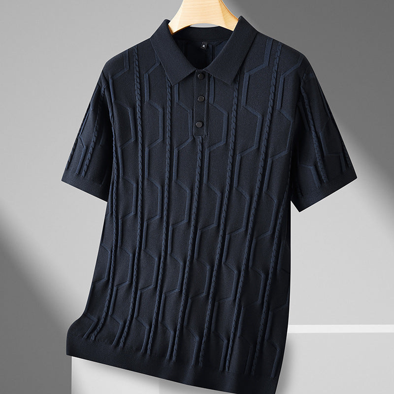 Urban Gents | Jacquard Knit Polo Sweater