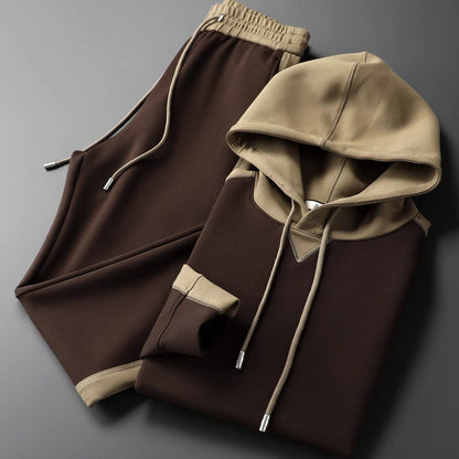 Urban Gents | Men’s Patchwork Hoodie Tracksuit