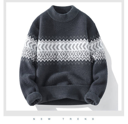 Men’s Half Turtleneck Faux Cashmere Sweater