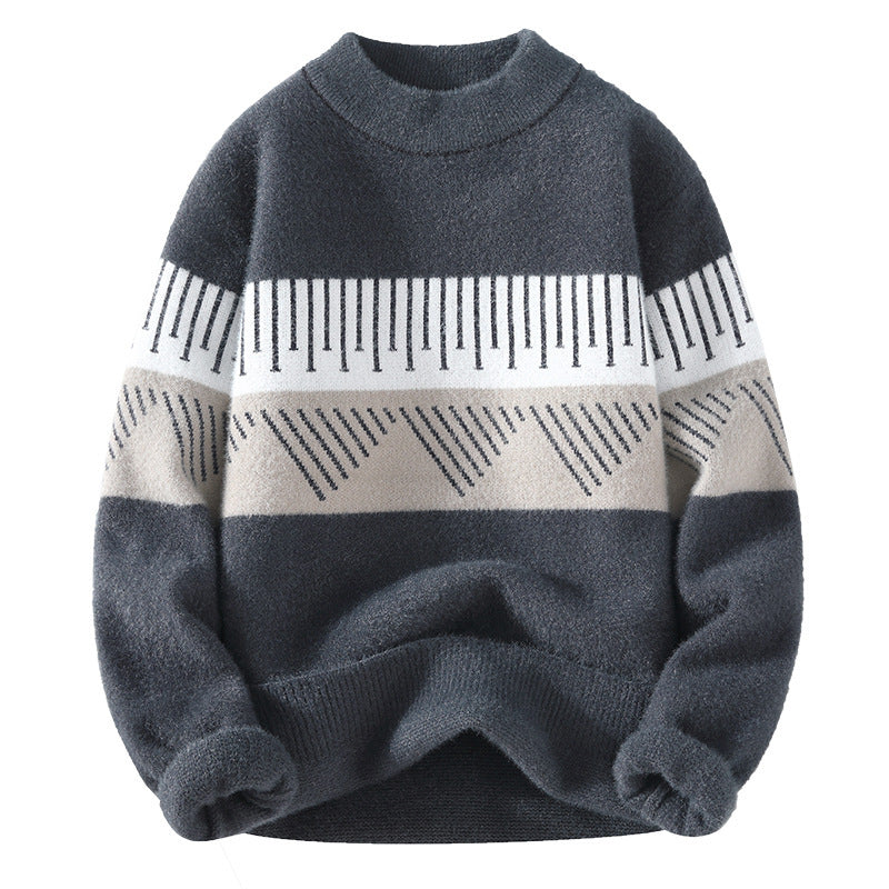 Men’s Half Turtleneck Faux Cashmere Sweater