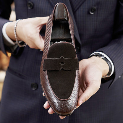 Structured leather loafers