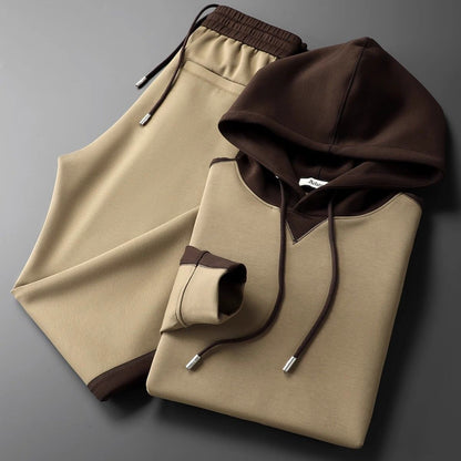 Urban Gents | Men’s Patchwork Hoodie Tracksuit
