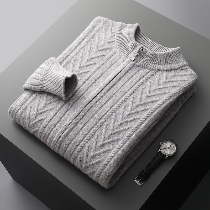 Cashmere Knit with Stand Up Collar