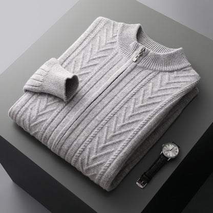 Cashmere Knit with Stand Up Collar