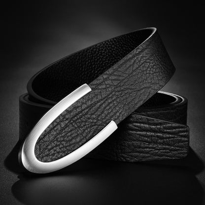 Urban Gents | Leather Belt with Gold Buckle
