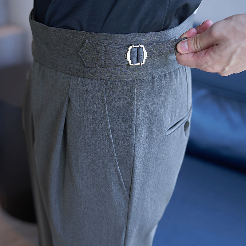 Slim Fit Ankle Suit Pants