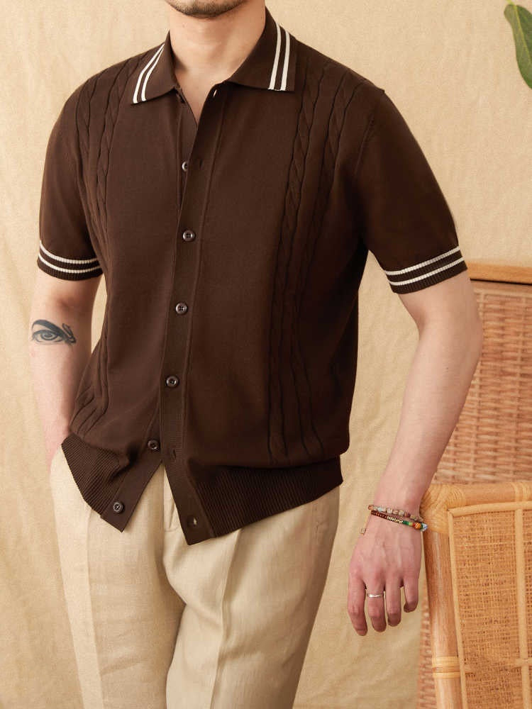 Urban Gents | Cotton Knit Polo Shirt