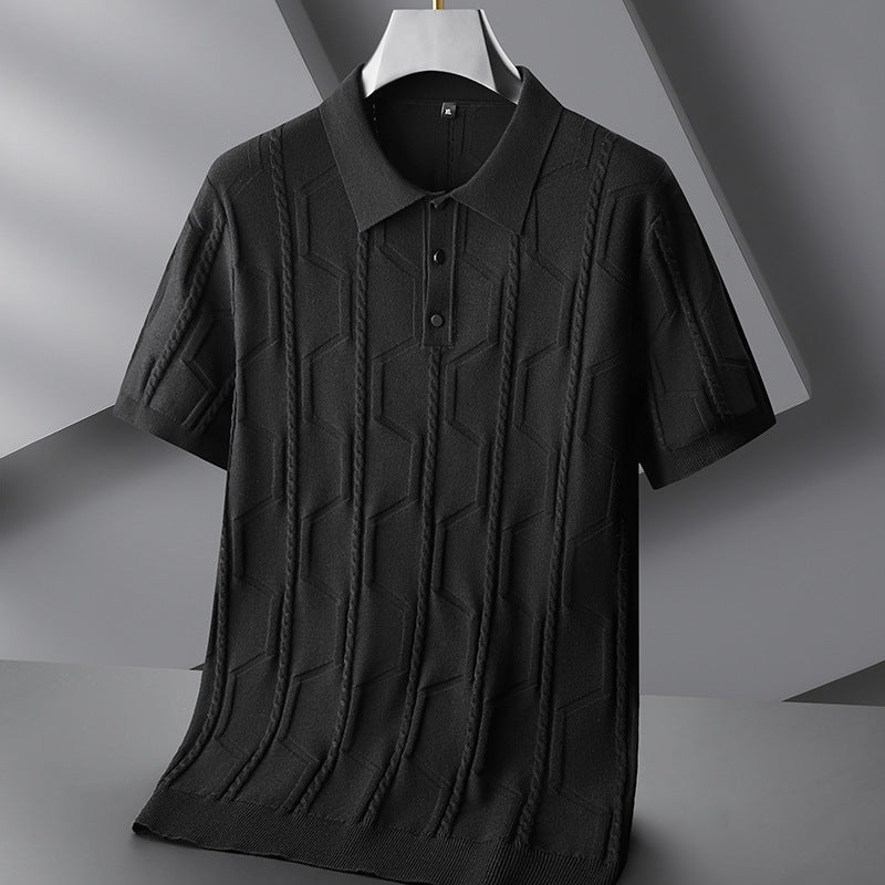 Urban Gents | Jacquard Knit Polo Sweater
