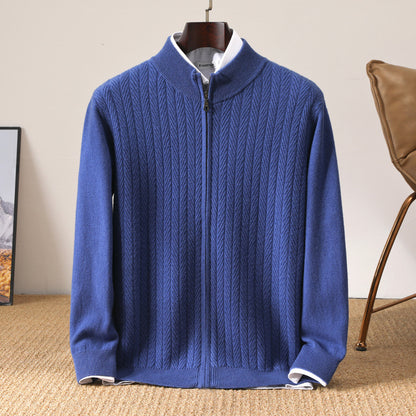 Urban Gents | Twisted Knit Zipper Cardigan
