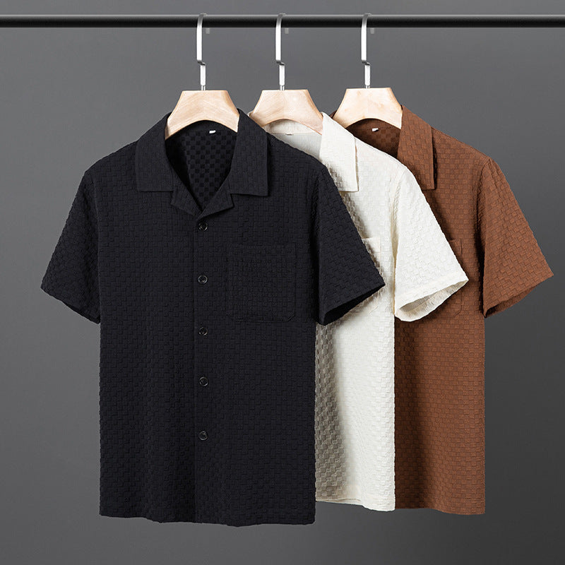 Urban Gents | Lapel Short-Sleeve Shorts Set