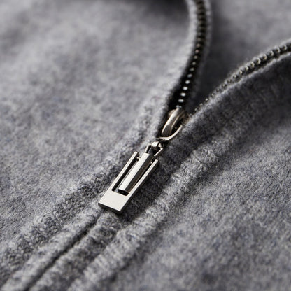 Urban Gents | Men's Half Turtleneck Zipper Cardigan Sweater