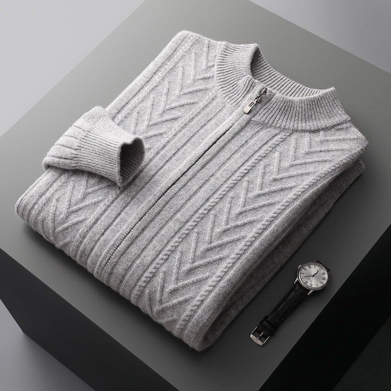 Cashmere Knit with Stand Up Collar