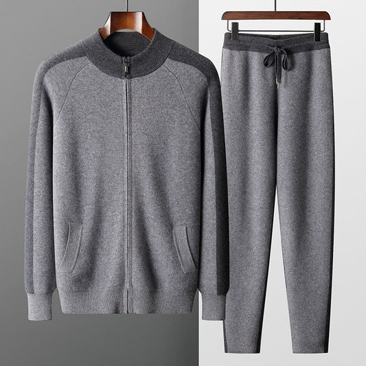 Cashmere Half-Zip Knitted Tracksuit