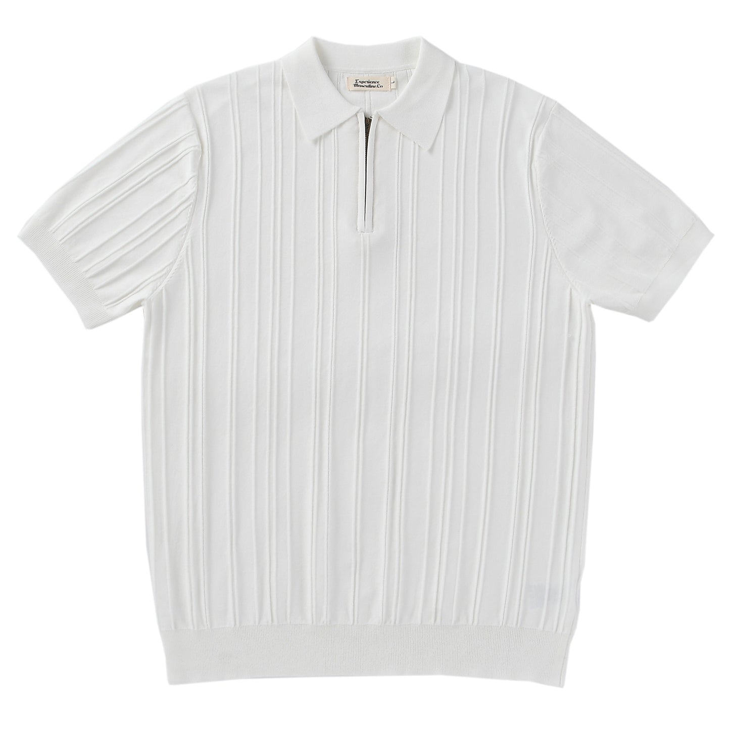 Men's Knitted Polo with Zip