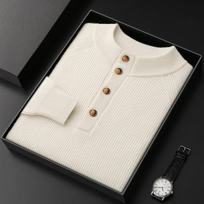 Button Collar Knit Sweater