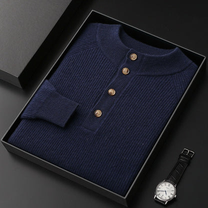 Button Collar Knit Sweater
