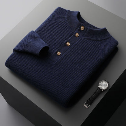 Button Collar Knit Sweater