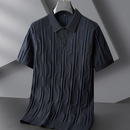 Urban Gents | Jacquard Knit Polo Sweater