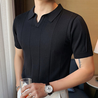 V-Neck Ice Silk Shirt