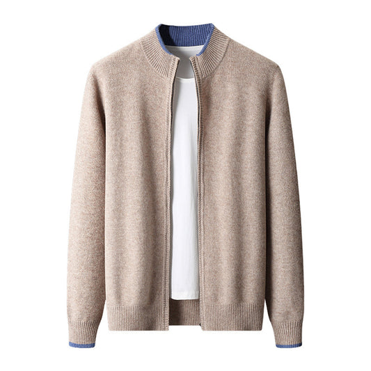 Urban Gents | Men's Half Turtleneck Zipper Cardigan Sweater