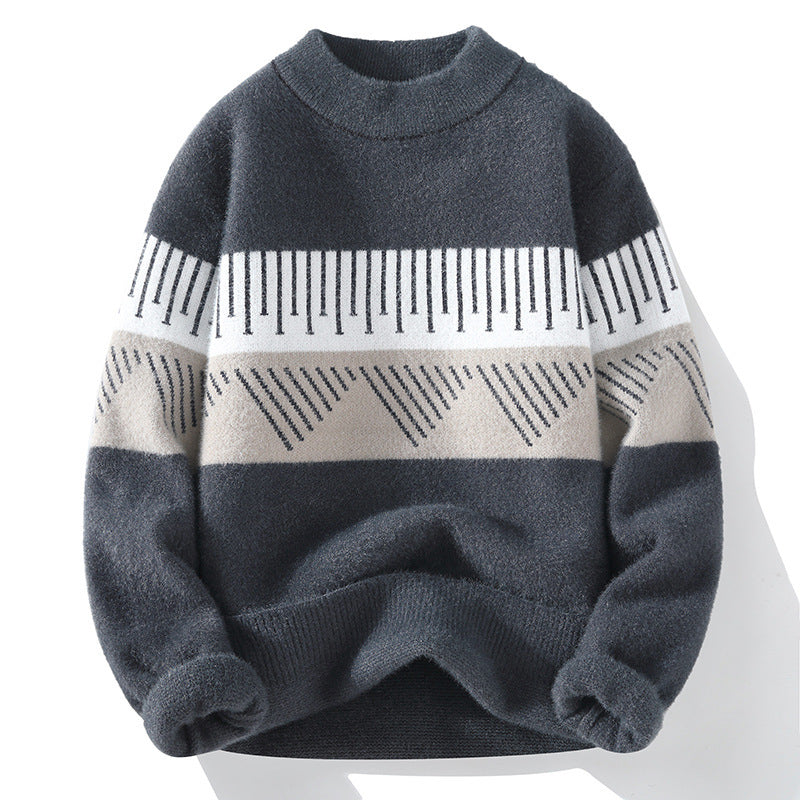 Men’s Half Turtleneck Faux Cashmere Sweater