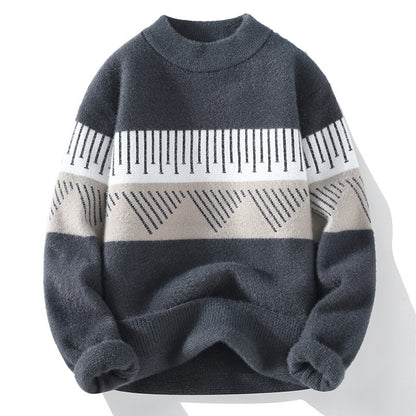 Men’s Half Turtleneck Faux Cashmere Sweater