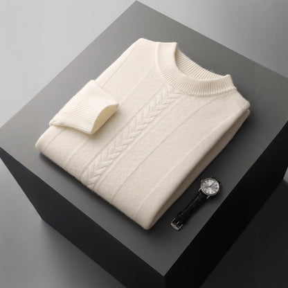 Men's half-collar cashmere sweater long sleeve