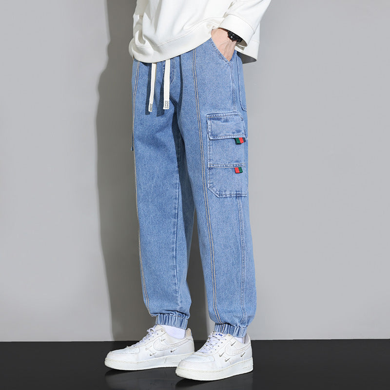 Retro Cargo Denim Joggers