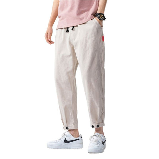 Cotton Linen Cropped Pants
